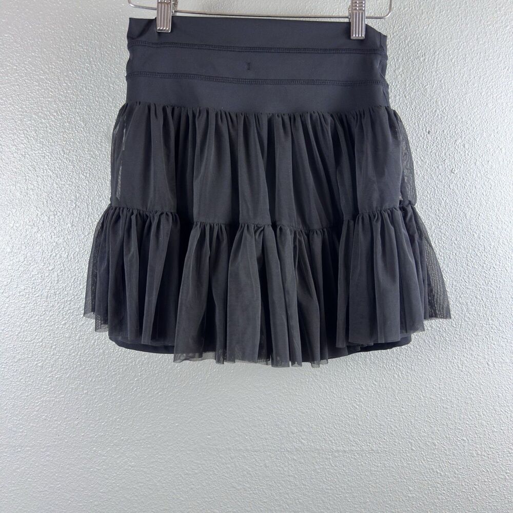 Popflex Black Pirouette Skort Small Tulle Tiered Tennis Dance Pickleball Skirt - Picture 2 of 6